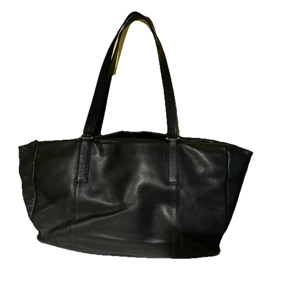 TUMI Sinclair Camilla Commuter Brief Black Leather Laptop Work Bag Tote Key Fob - Picture 11 of 16
